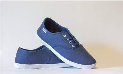Pair of Blue Lace-up Sneakers